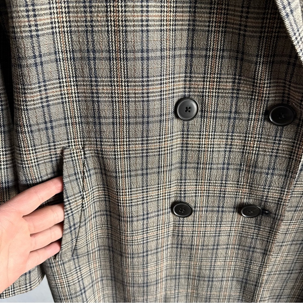 Madewell Caldwell Double-Breasted Blazer in Miltmore Plaid Women’s Size Small - Picture 7 of 9